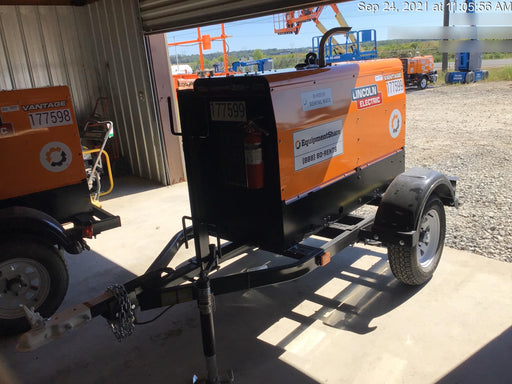 2021 Lincoln Electric Vantage 322 Vantage 322 Ready Pak 3 w/ Decals, ORANGE (includes trailer, cable rack, fender light kit) NO Telematics