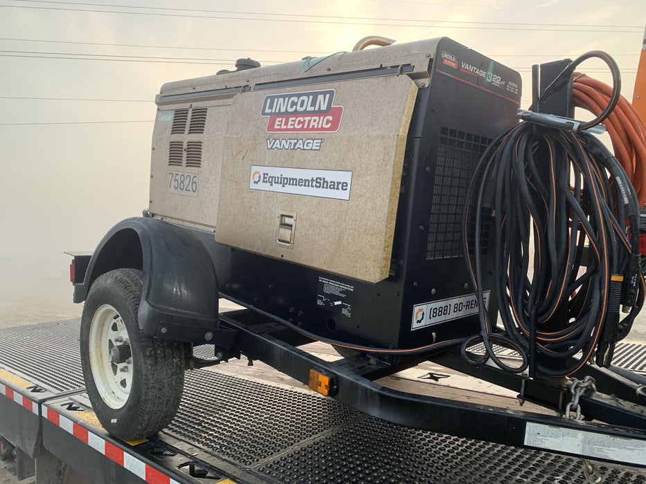 2020 Lincoln Electric Vantage 322 Welder Ready-Pak 3, w/ GPS & Decals (includes trailer, cable rack, fender light kit)