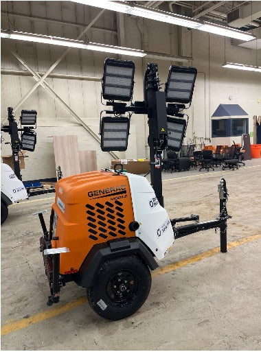 2024 Generac MLT2 Diesel, Flex Switch 120V Input, Powerzone Controller, 
(4) 320W LED Lights, 4kW Generator, 39.9 Gal Fuel Tank, 2" Ball, T3