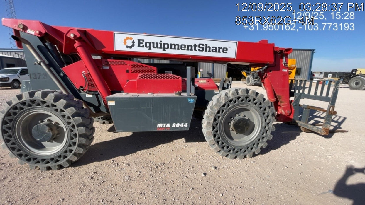 2018 Manitou MTA8044 MTA 8044 - 74 HP T4, Canopy, Worklights/Strobe, Beacon, 66" Carriage, 48" Forks, Solid Tires, Lift Hook, Aux Hydraulics