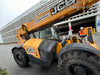 2019 JCB 510-56 Open ROPS, 74 HP, Solid Tires, Worklights, Beacon, Aux Hydraulics, Lifting Eye w/66" Carriage/60" Forks