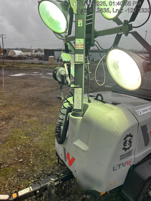 2018 Wacker Neuson LTV6L-MH Wacker Neuson LTV6L Mobile Light Tower w/Fuel Level Sensor Installed