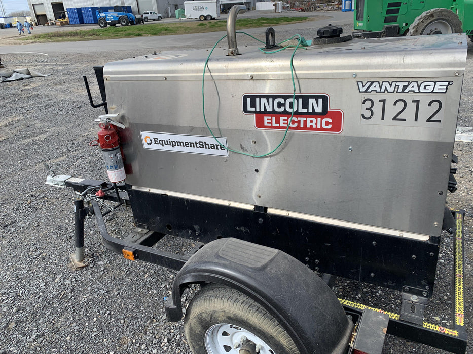 2019 Lincoln Electric Vantage 322 Welder Ready-Pak 3, Two wheel trailer, Fender and Light kit, Cable Rack