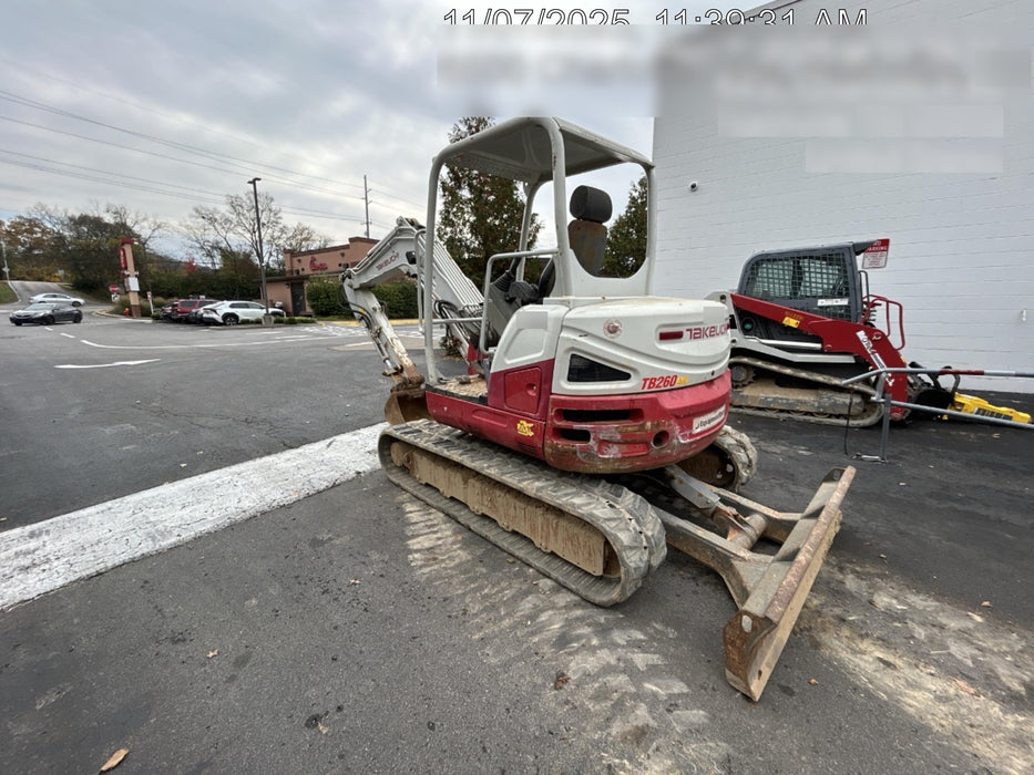 2019 Takeuchi TB260 Takeuchi TB260 Canopy w/Rubber Tracks, Auxiliary Hydraulics, Standard Blade, Manual QC