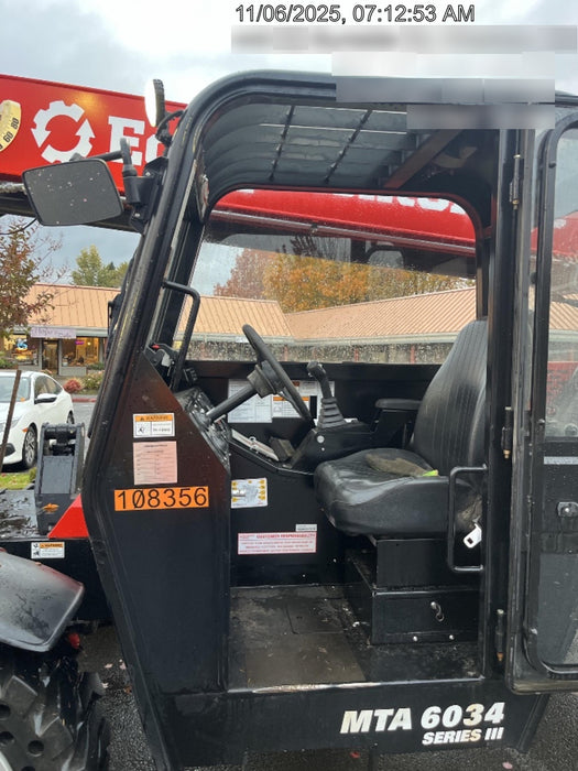 2020 Manitou MTA6034 Cab/Heat/Air, Solid Tires, Work Lights, Beacon, Aux Hydraulics, Back up Alarm, Mirrors, ES Keypad