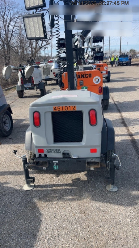 2024 Wacker Neuson LTT4 Diesel, Kohler KDW702, Deep Sea Controller, Auto Start, LED 320W, Bypass Outlet, T3