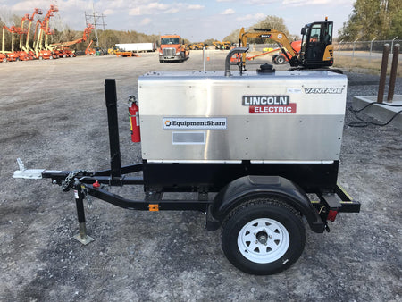 2019 Lincoln Electric Vantage 322 Welder Ready-Pak 3, Two wheel trailer, Fender and Light kit, Cable Rack