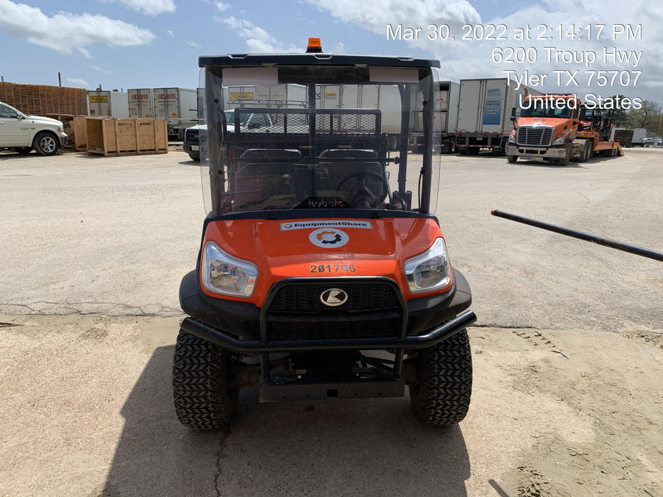 2022 Kubota RTV-X1140W-H Plastic Canopy, Windshield Acrylic Clear, LED Strobe Light, Wire Harness Kit, Back up Alarm