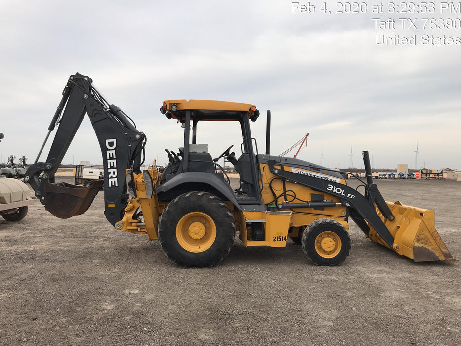 2019 John Deere 310LEP John Deere 310LEP, 4wd, Canopy, Standard dipper, ISO, Rear Auxiliary Hydraulics, Manual QC, Powertrain & Hydraulics, 60 Mo / 5,000hr Powertrain & Hydraulics Extended warranty, 12”, 18”, and 24” buckets