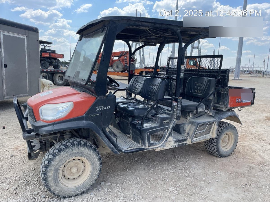 2019 Kubota RTV-X1140W-H 4WD, LED Strobe, Windshield Tempered Glass, Plastic Canopy, Wire Harness Kit, Backup Alarm