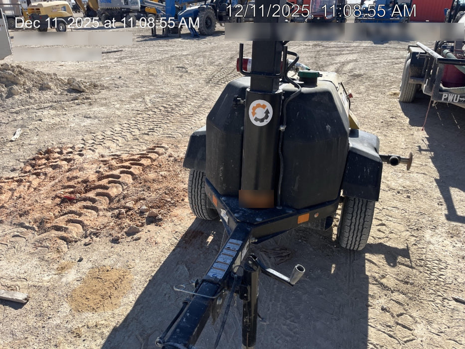 2022 Allmand NLV3GR (4) LED Light Fixture 350W, 23' Vertical Mast, 3kW Prime, Towable, ES Decals, T3