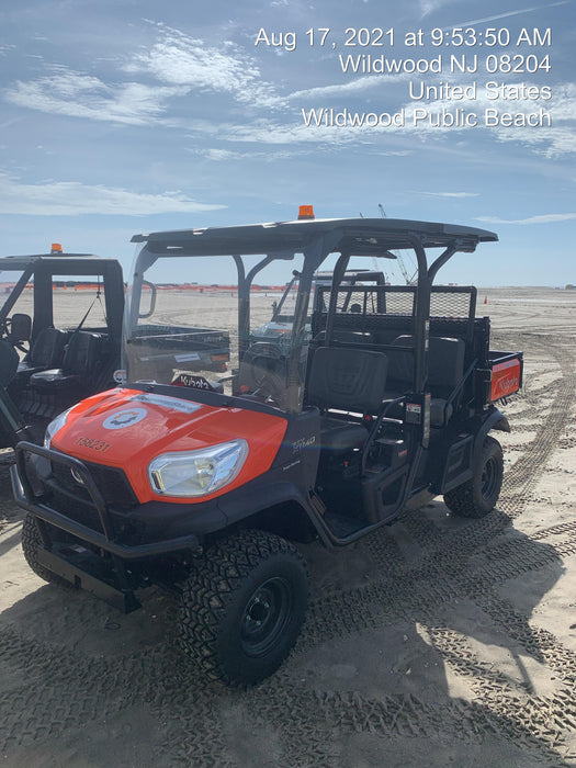 2021 Kubota RTV-X1140W-H Plastic Canopy, Windshield Acrylic Clear, LED Strobe Light, Wire Harness Kit, Back up Alarm