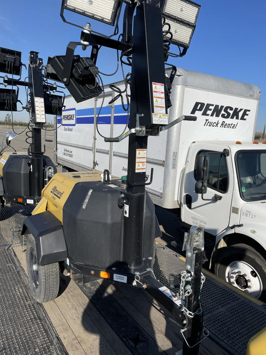 2021 Allmand NLV3GR (4) LED Light Fixture 350W, 23' Vertical Mast, 3kW Prime, Towable, Deep Sea L401, Leveling Jacks, Yanmar T4F 5.8hp