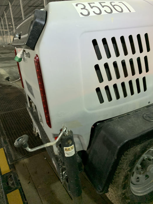 2021 Allmand NLV3GR (4) LED Light Fixture 350W, 23' Vertical Mast, 3kW Prime, Towable, Deep Sea L401, Leveling Jacks, Yanmar T4F 5.8hp