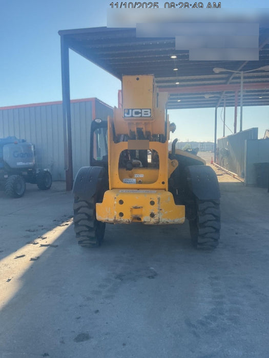2019 JCB 510-56 Open ROPS, 74 HP, Solid Tires, Worklights, Beacon, Aux Hydraulics, Lifting Eye 60" Carriage/60" Forks