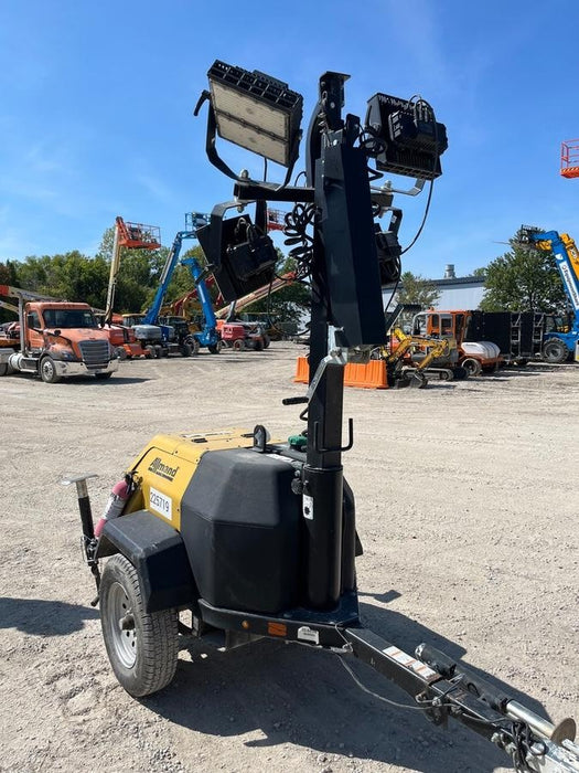 2022 Allmand NLV3GR (4) LED Light Fixture 350W, 23' Vertical Mast, 3kW Prime, Towable, Deep Sea L401, Leveling Jacks, Yanmar T4F 5.8hp