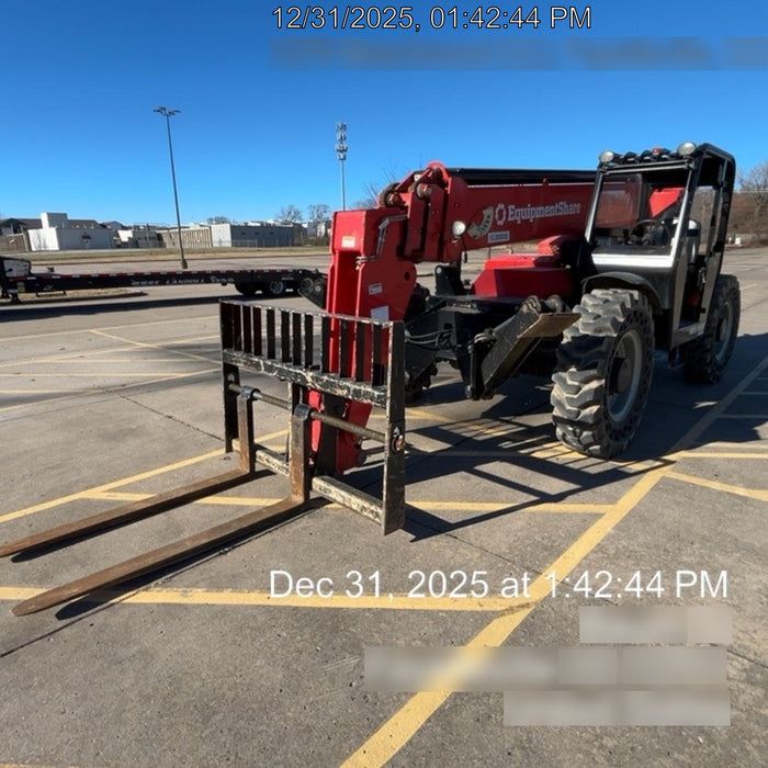 2019 Manitou MTA10055 Canopy, 120 HP, Solid Tires, Work Lights, Lift Hook, Auxiliary Hydraulics 66" Carriage and 60" Forks