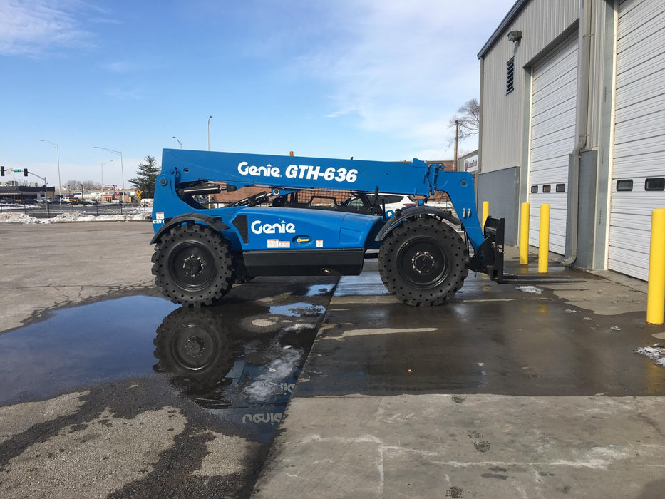 2018 Genie GTH-636 Genie GTH-636 w/Open ROPS, Solid Tires, beacon/work lights, 48" carriage/forks