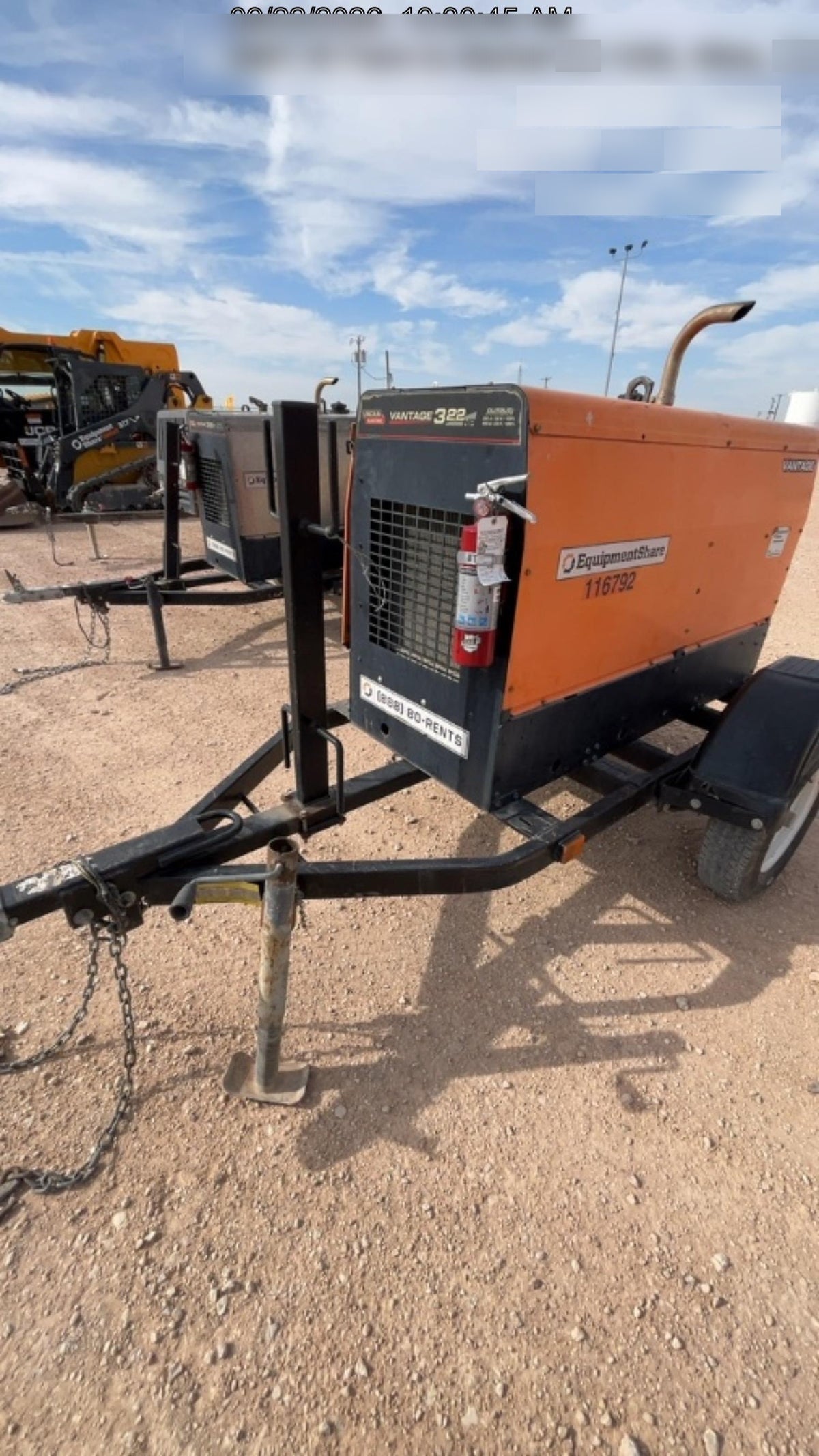 2021 Lincoln Electric Vantage 549X Ready Pak 3, ORANGE (includes trailer, cable rack, fender light kit)