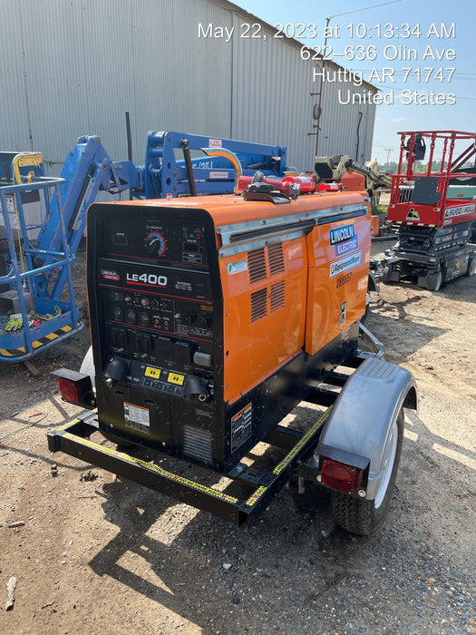 2022 Lincoln Electric LE400 Kubota V1505, Trlr, Cable Rack, Light Kit, ES Decals, T3