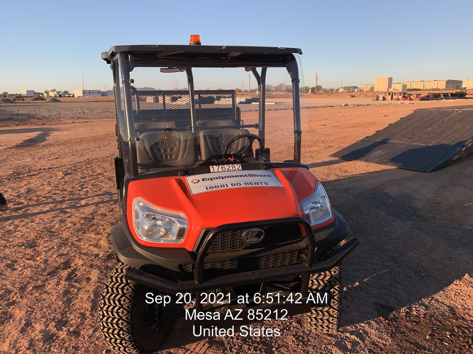 2021 Kubota RTV-X1140W-H Plastic Canopy, Windshield Acrylic Clear, LED Strobe Light, Wire Harness Kit, Back up Alarm