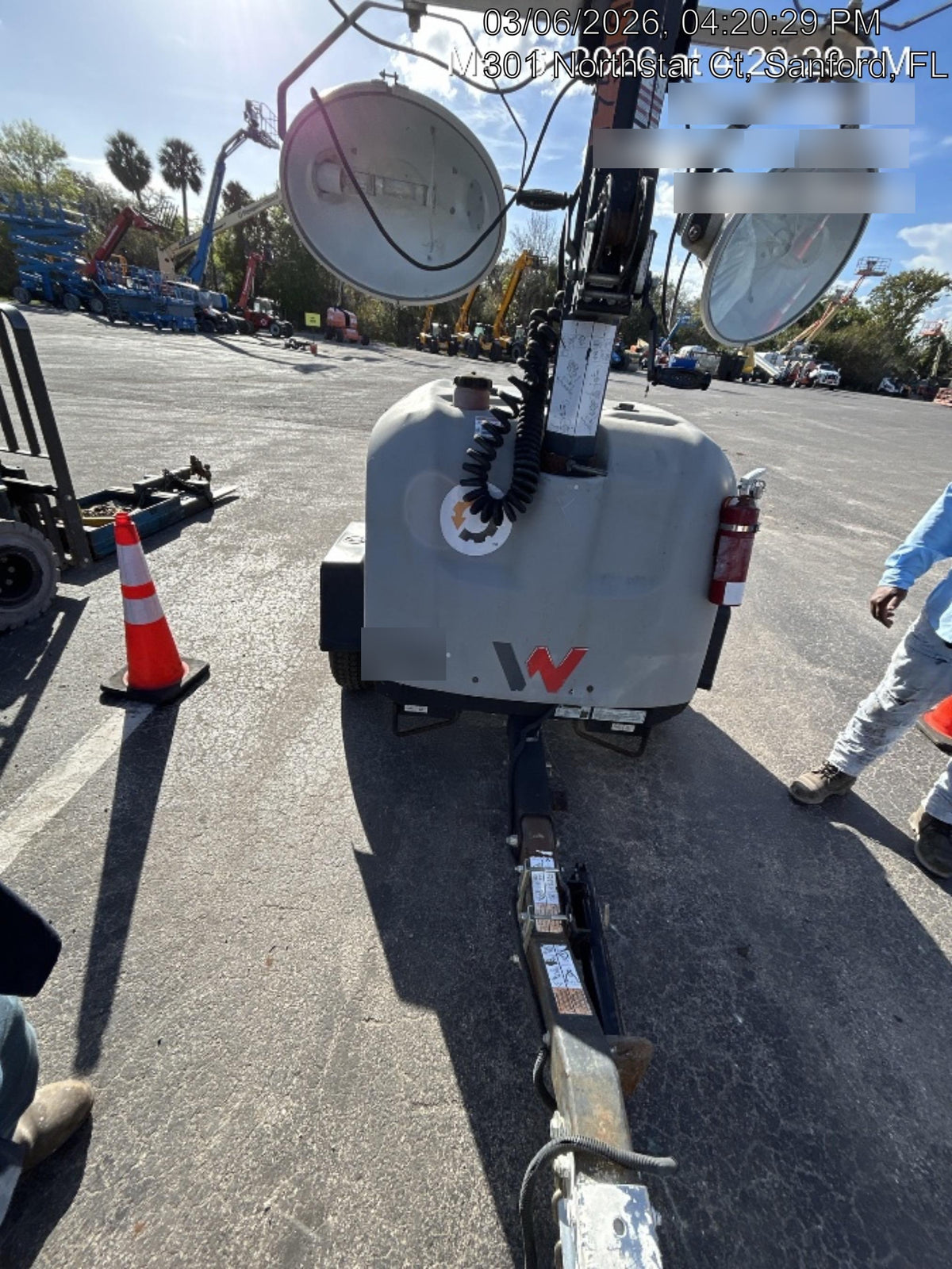 2018 Wacker Neuson LTV6K-MH Wacker Neuson LTV6K Mobile Light Tower w/Fuel Level Sensor Installed