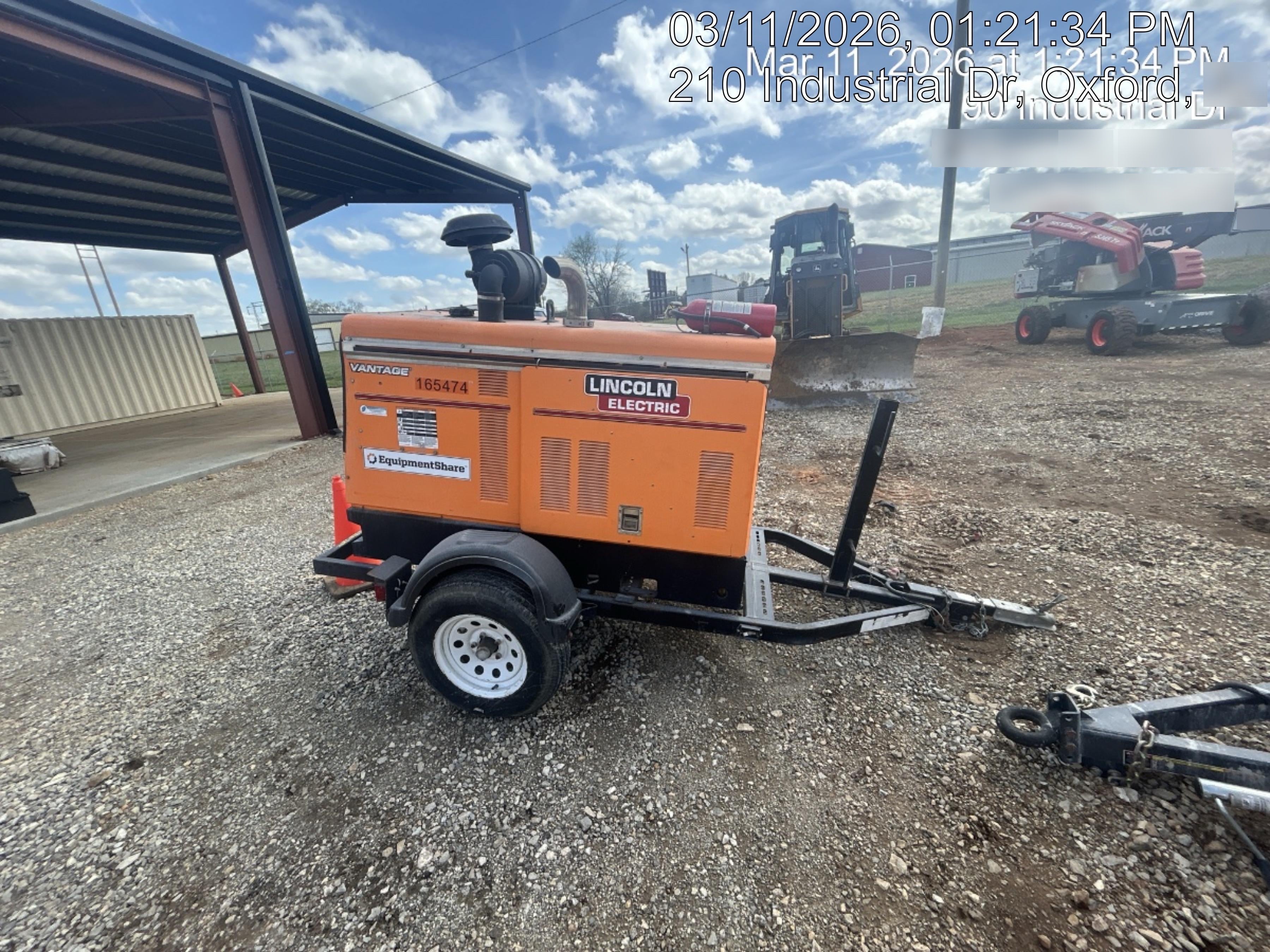 2021 Lincoln Electric Vantage 549X Ready Pak 3, ORANGE (includes trailer, cable rack, fender light kit)