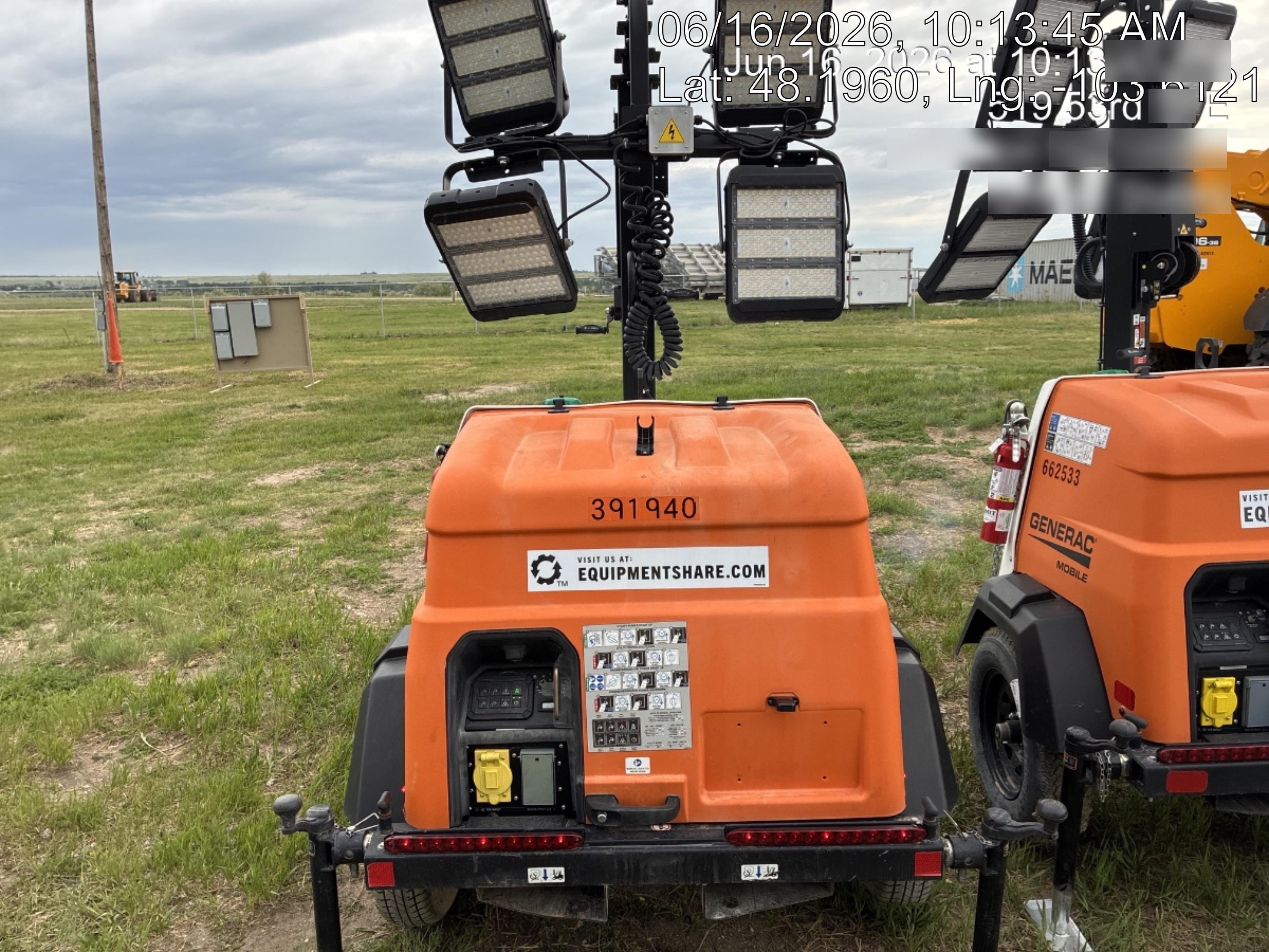 2024 Generac MLT2 Diesel, Flex Switch 120V Input, Powerzone Controller, 
(4) 320W LED Lights, 4kW Generator, 39.9 Gal Fuel Tank, 2" Ball, T3