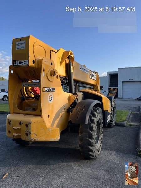 2019 JCB 510-56 Canopy, 74 HP, Solid Tires, STD Worklight, Beacon, Aux Hydraulics, Lifting Eye, Back up Alarm w/66" Carriage/60" Forks