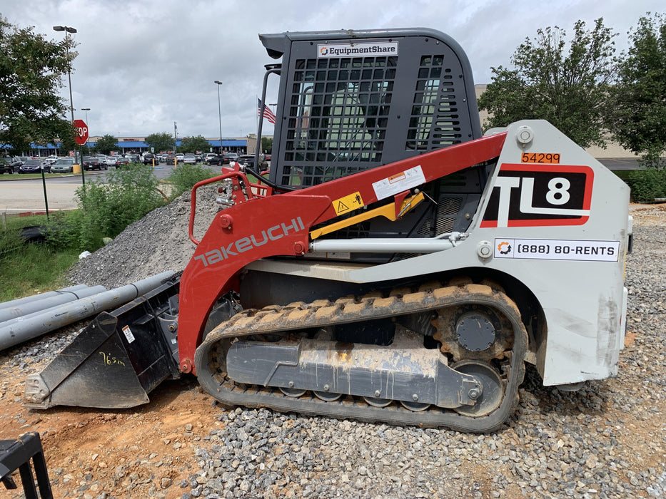 2019 Takeuchi TL8CW Cab/Heat/AC w/Hydraulic Universal Quick Hitch, 76" HD Bucket w/ Bolt-On Edge