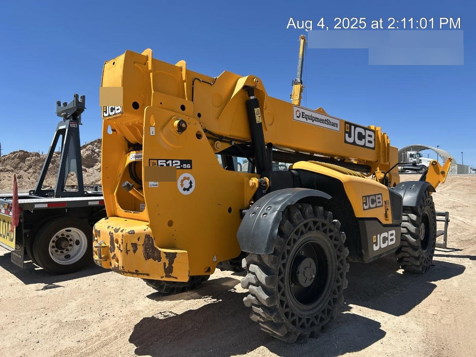 2020 JCB 512-56 Canopy, 74Hp, Solid Tires, Work Lights, Beacon, Aux Hydraulics, Back up Alarm, Lifting Eye, ES Decals