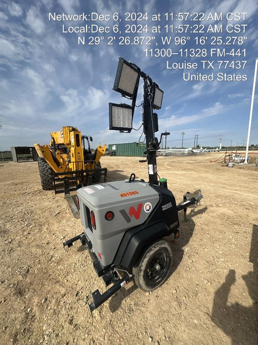 2024 Wacker Neuson LTT4 Diesel, Kohler KDW702, Deep Sea Controller, Auto Start, LED 320W, Bypass Outlet, T3