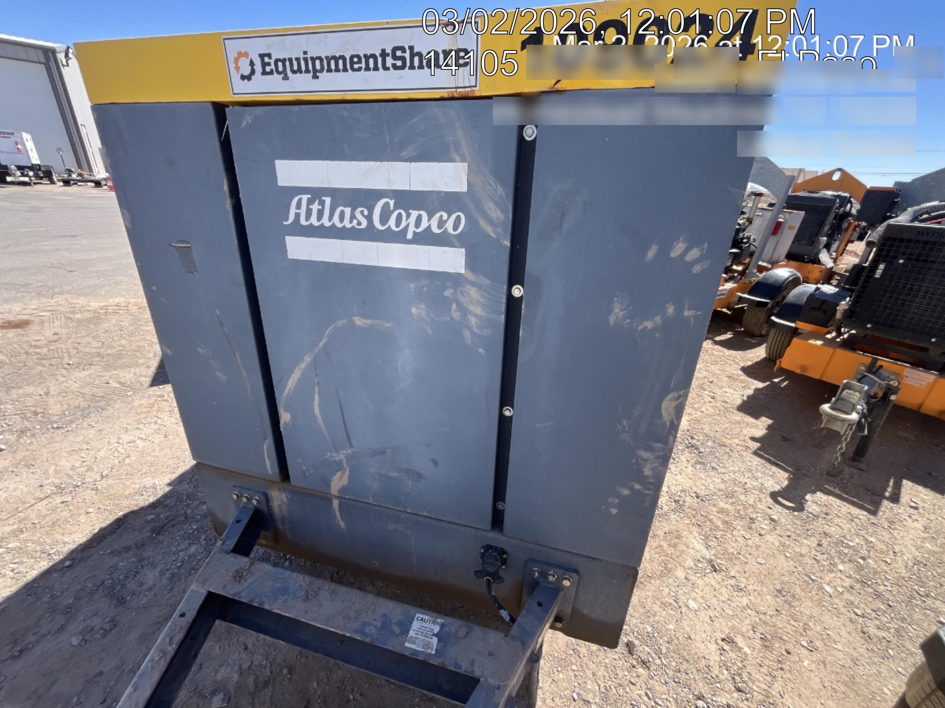 2020 ATLAS COPCO PAS 150 HF CS Enclosed