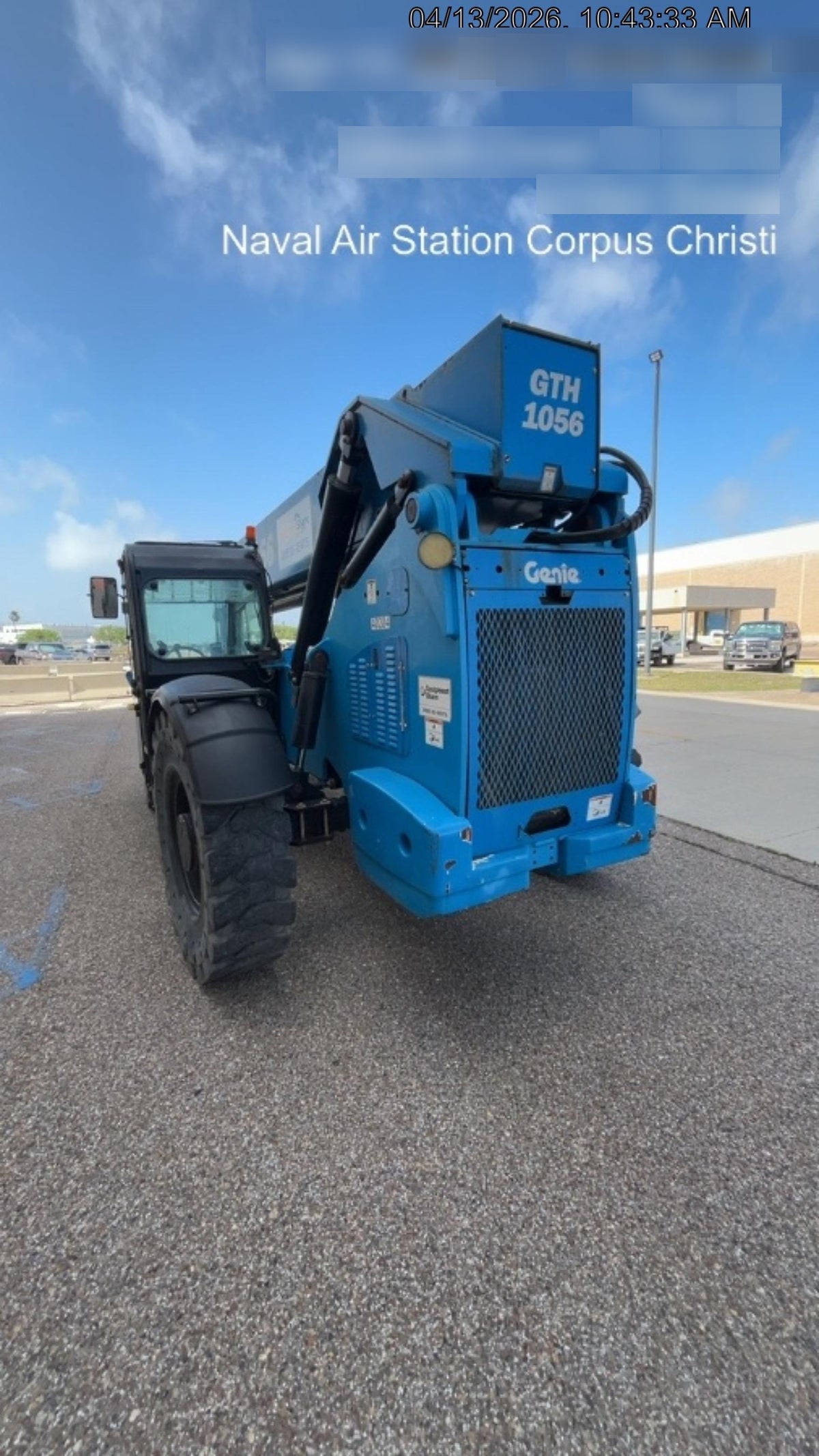 2019 Genie GTH-1056 Cab/Heat/AC, Solid RT Tires, LED Work Lights, Beacon 60" QA Carriage, 60" Forks