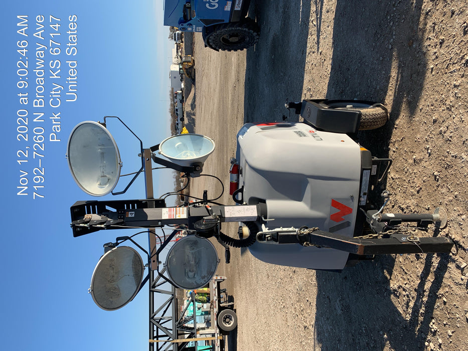 2019 Wacker Neuson LTV6L-MH Wacker Neuson LTV6L Mobile Light Tower w/Fuel Level Sensor Installed