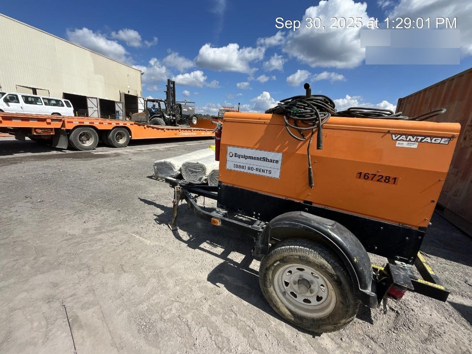 2021 Lincoln Electric Vantage 322 Vantage 322 Ready Pak 3 w/ Decals, ORANGE (includes trailer, cable rack, fender light kit) NO Telematics