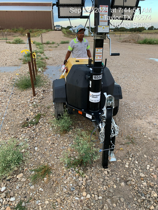 2021 Allmand NLV3GR (4) LED Light Fixture 350W, 23' Vertical Mast, 3kW Prime, Towable, Deep Sea L401, Leveling Jacks, Yanmar T4F 5.8hp