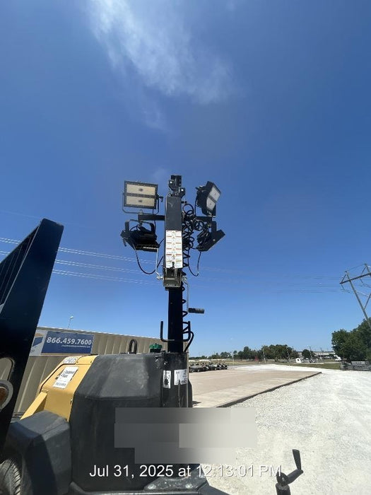 2022 Allmand NLV3GR (4) LED Light Fixture 350W, 23' Vertical Mast, 3kW Prime, Towable, Deep Sea L401, Leveling Jacks, Yanmar T4F 5.8hp