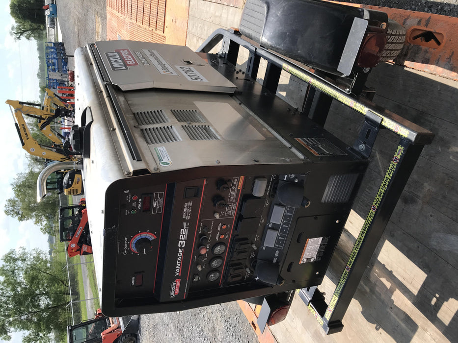 2019 Lincoln Electric Vantage 322 Welder Ready-Pak 3, Two wheel trailer, Fender and Light kit, Cable Rack