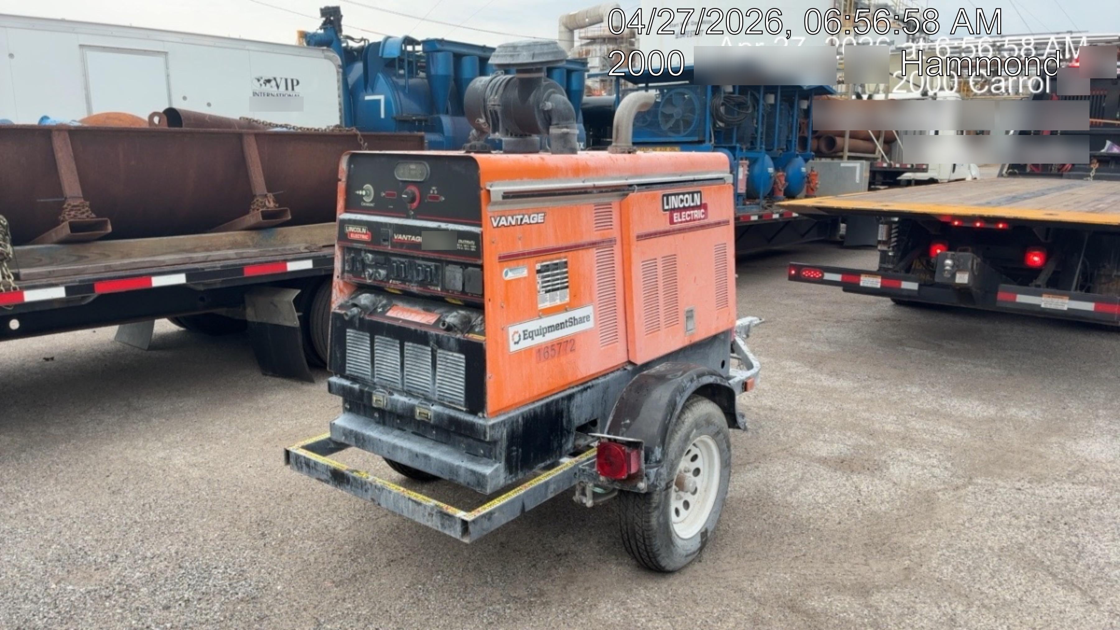 2021 Lincoln Electric Vantage 549X Ready Pak 3, ORANGE (includes trailer, cable rack, fender light kit)