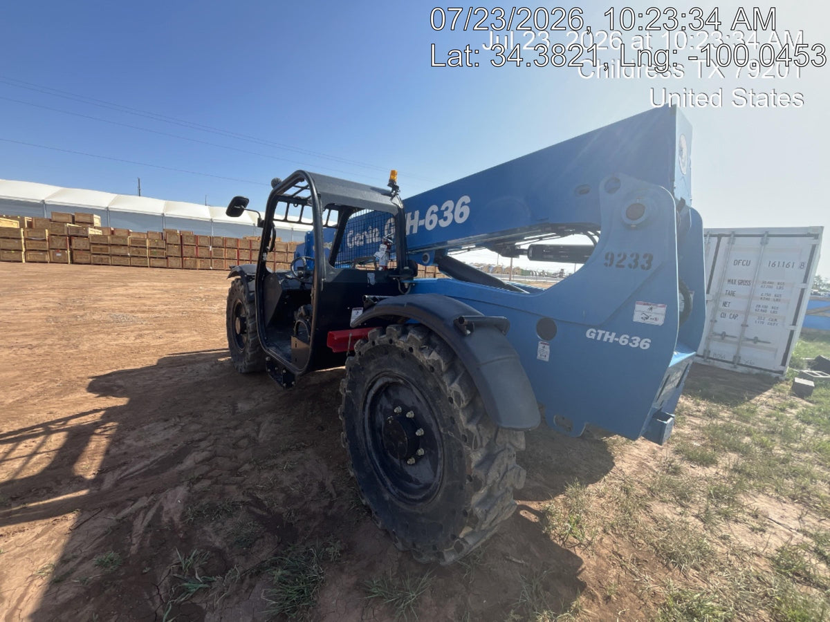 2018 Genie GTH-636 Genie GTH-636 w/Open ROPS, Solid Tires, Work Light/Beacon, 48" Carriage and Forks