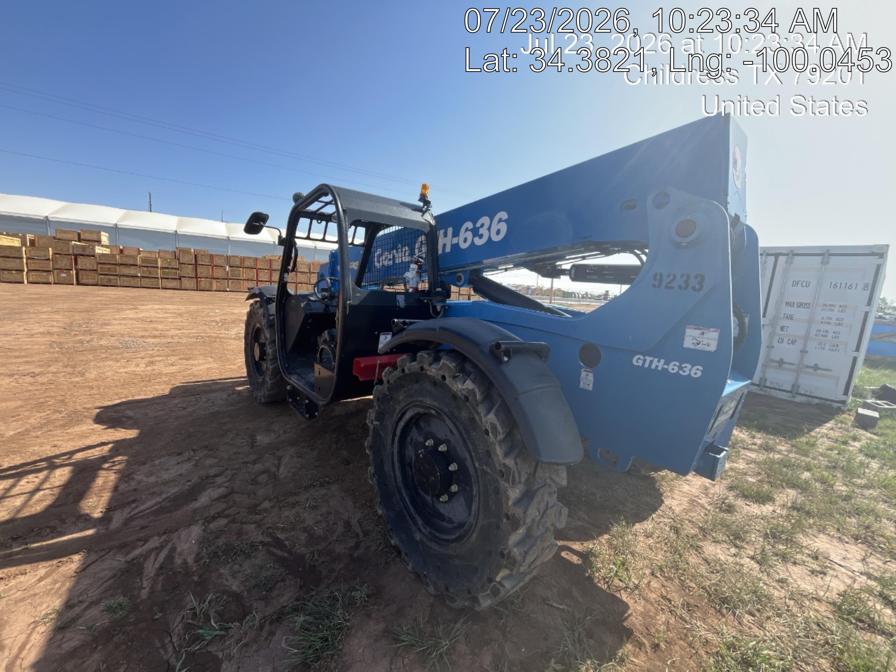 2018 Genie GTH-636 Genie GTH-636 w/Open ROPS, Solid Tires, Work Light/Beacon, 48" Carriage and Forks