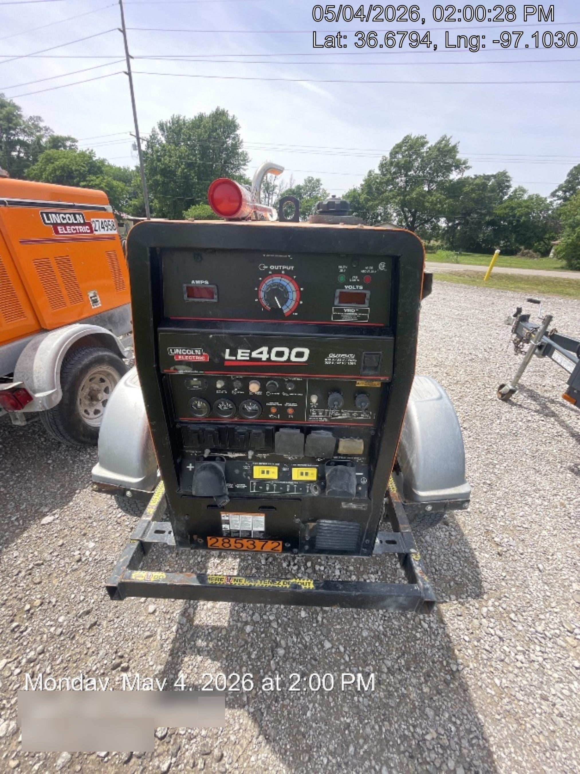 2022 Lincoln Electric LE400 Kubota V1505, Trlr, Cable Rack, Light Kit, ES Decals, T3