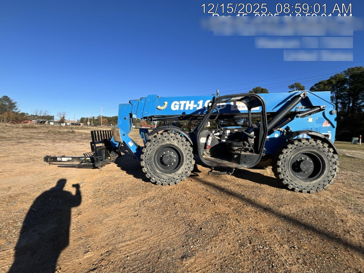 2019 Genie GTH-1056 Canopy, Solid RT Tires, LED Work Lights, Beacon 60" QA Carriage, 60" Forks