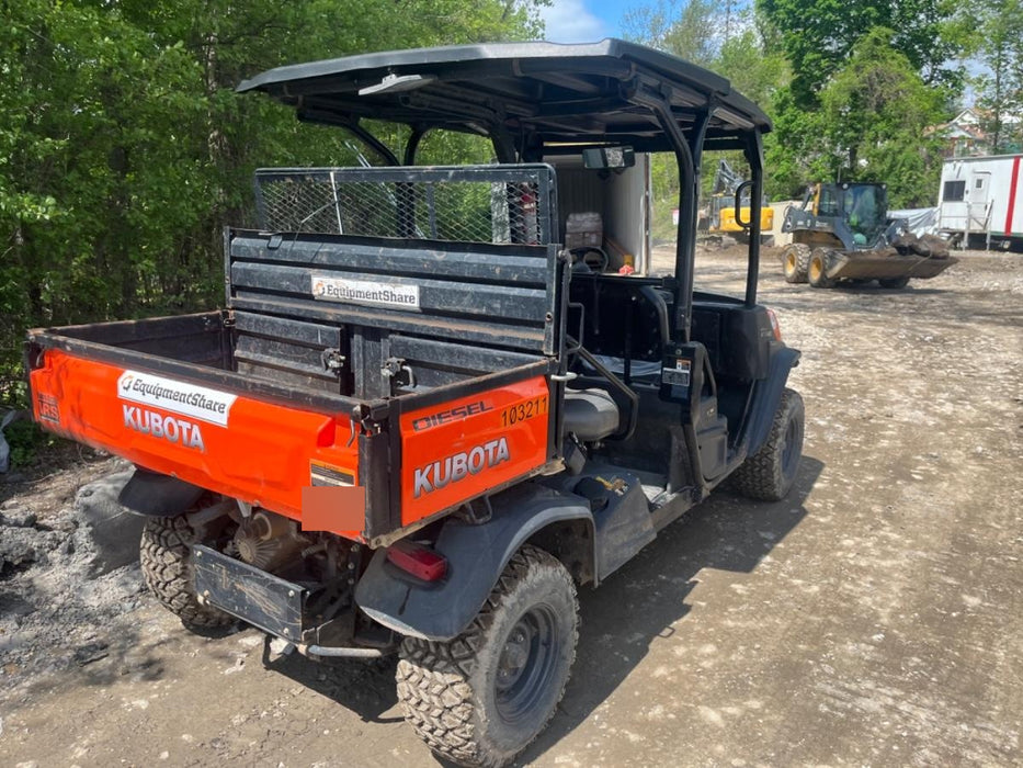 Kubota RTV-X1140W-H 4WD utility cart -LED strobe -Windshield tempered glass -Plastic canopy -Wire harness kit -Backup alarm