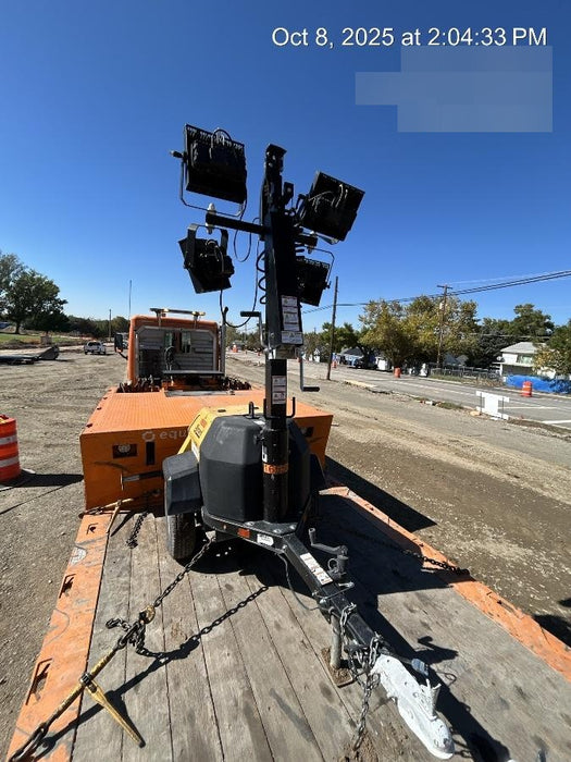 2021 Allmand NLV3GR (4) LED Light Fixture 350W, 23' Vertical Mast, 3kW Prime, Towable, Deep Sea L401, Leveling Jacks, Yanmar T4F 5.8hp