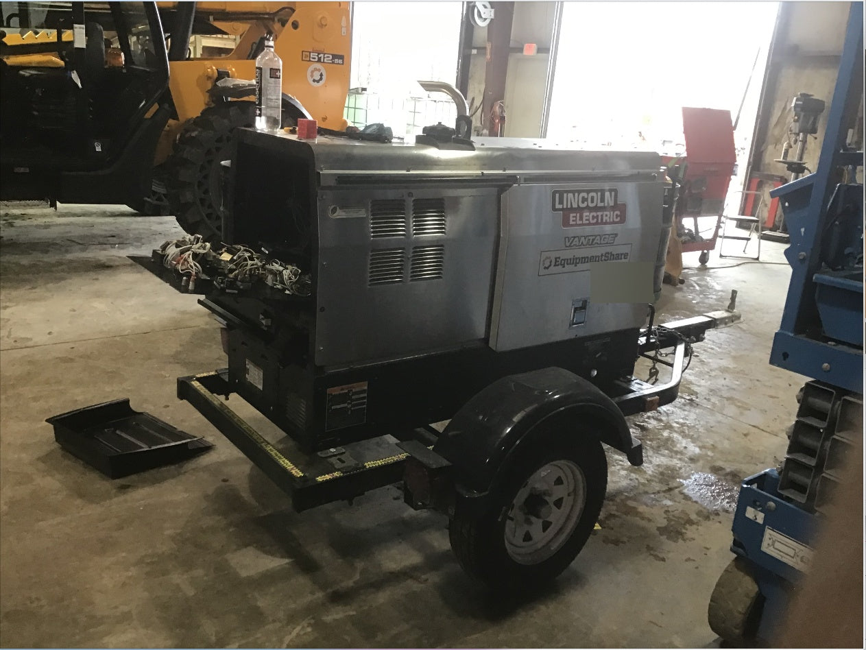 2019 Lincoln Electric Vantage 322 Ready-Pak 3, Two Wheel Trailer, Fender and Light Kit, Cable Rack