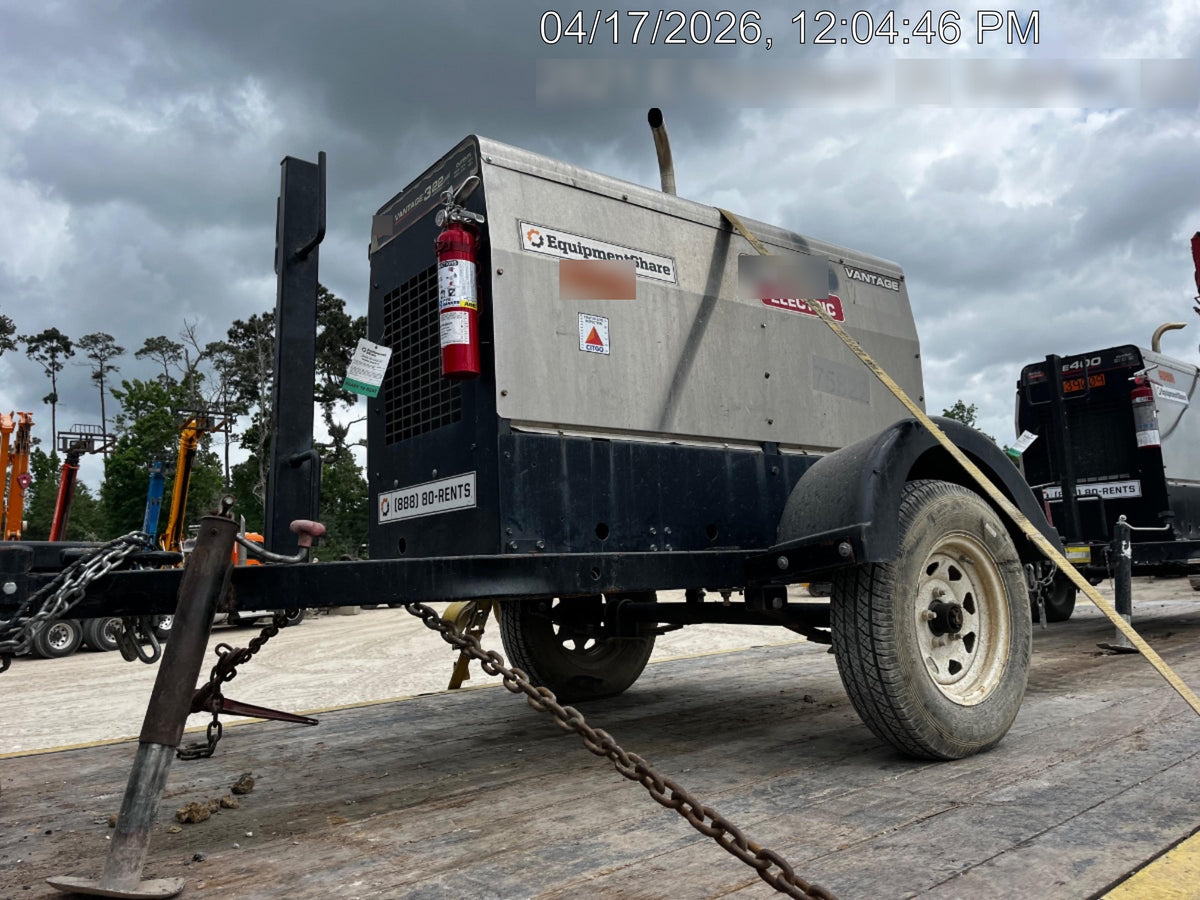 2020 Lincoln Electric Vantage 322 Welder Ready-Pak 3, w/ GPS & Decals (includes trailer, cable rack, fender light kit)