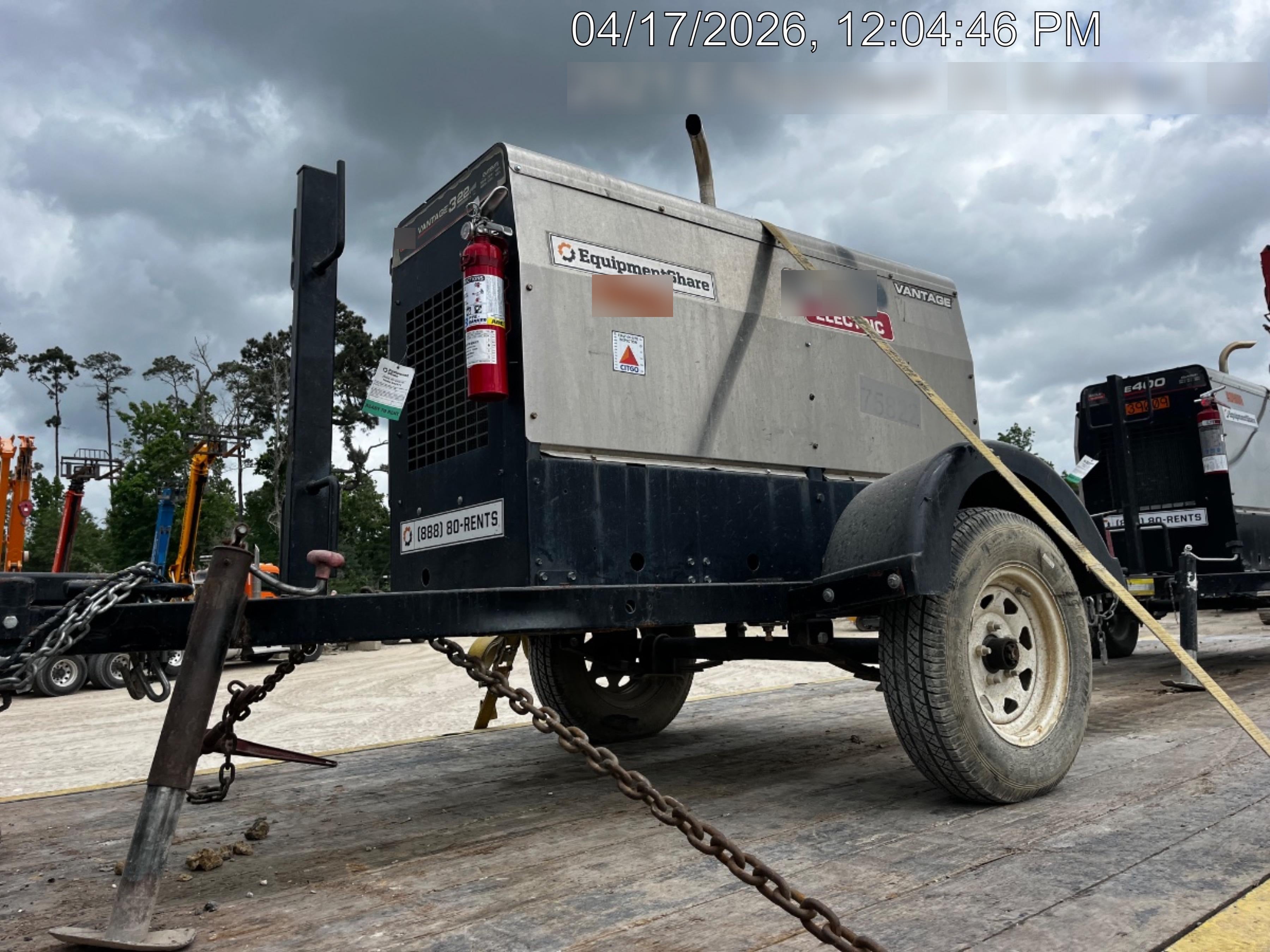2020 Lincoln Electric Vantage 322 Welder Ready-Pak 3, w/ GPS & Decals (includes trailer, cable rack, fender light kit)