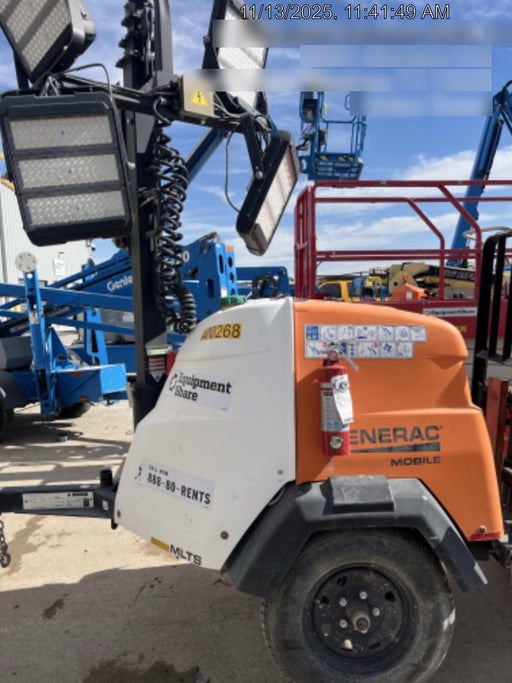 2024 Generac MLT2 Diesel, Flex Switch 120V Input, Powerzone Controller, 
(4) 320W LED Lights, 4kW Generator, 39.9 Gal Fuel Tank, 2" Ball, T3